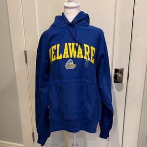 Champion Blue and Yellow University of Delaware Hoodie